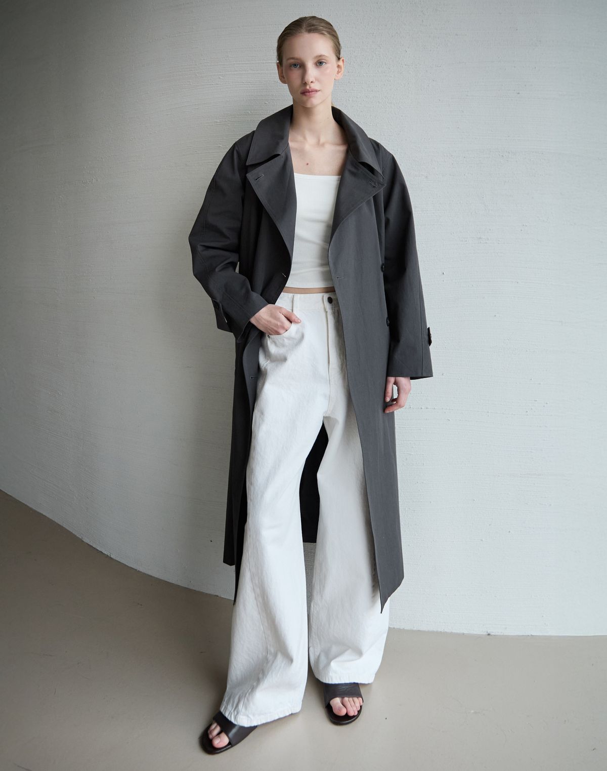 누토프(NUTOFFE) Essential Trench_Dark Gray