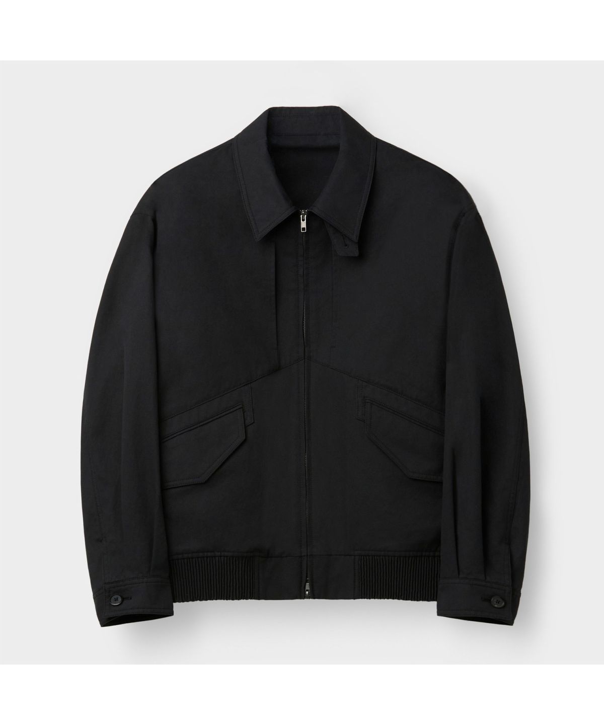 커스텀멜로우(CUSTOMELLOW) Black Cotton Collar Blouson CWUAM26312BKX