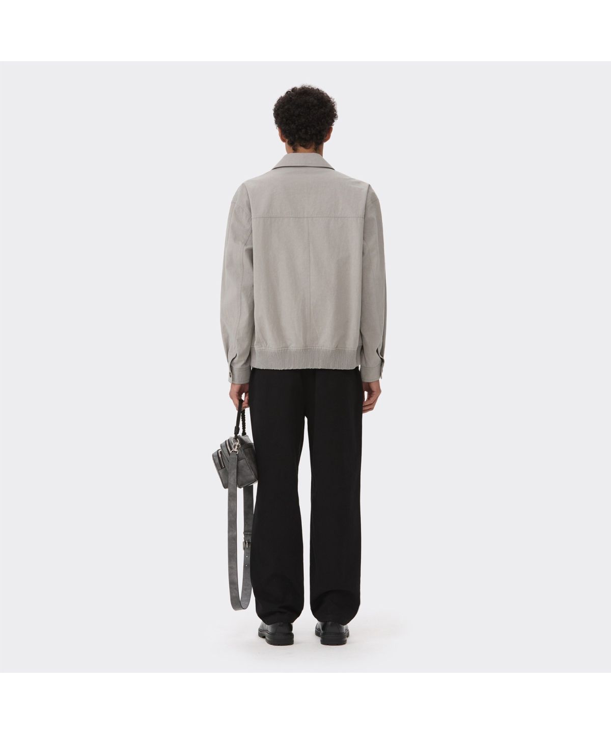 커스텀멜로우(CUSTOMELLOW) Grey Cotton Collar Blouson CWUAM26312GYL