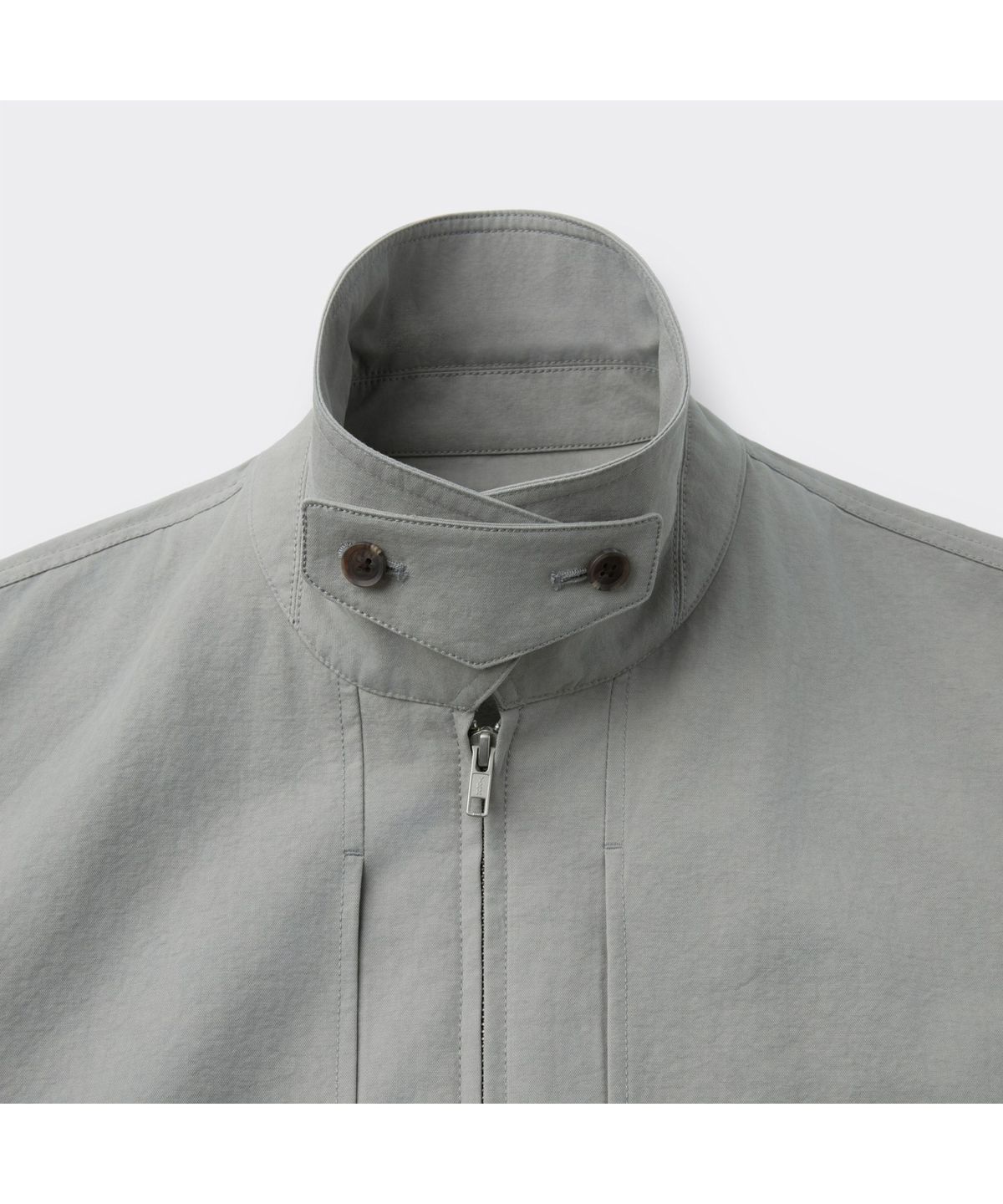 커스텀멜로우(CUSTOMELLOW) Grey Cotton Collar Blouson CWUAM26312GYL