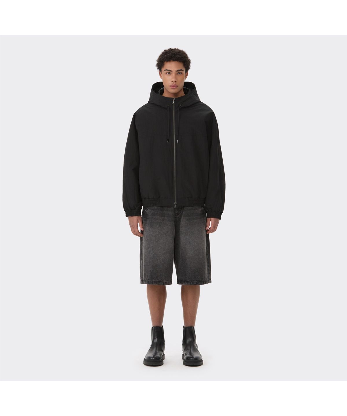 커스텀멜로우(CUSTOMELLOW) Black Padded Hood Blouson CWUAS26112BKX