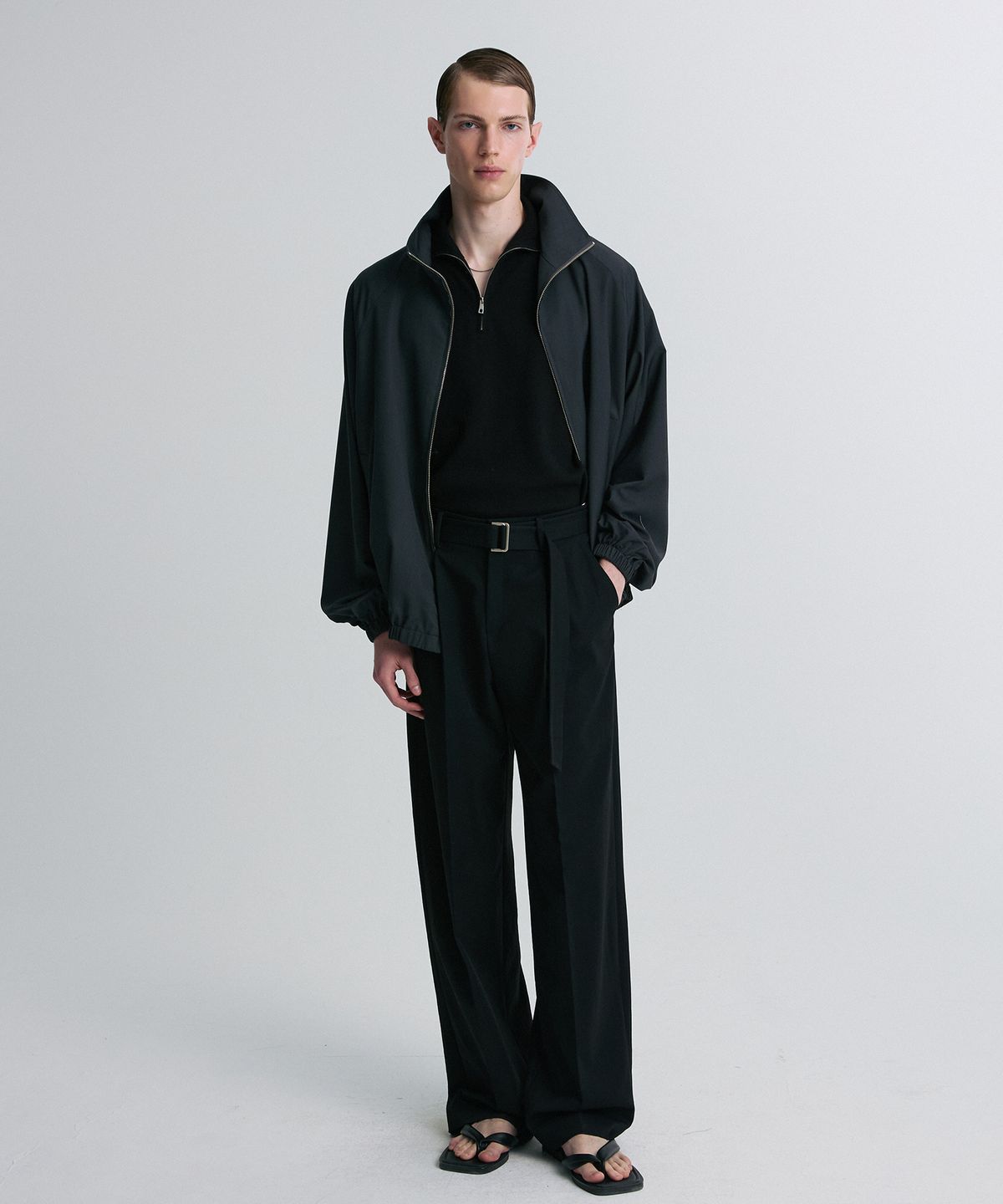 리이 맨(RERHEE MEN) TWO WAY ZIP JACKET CHARCOAL
