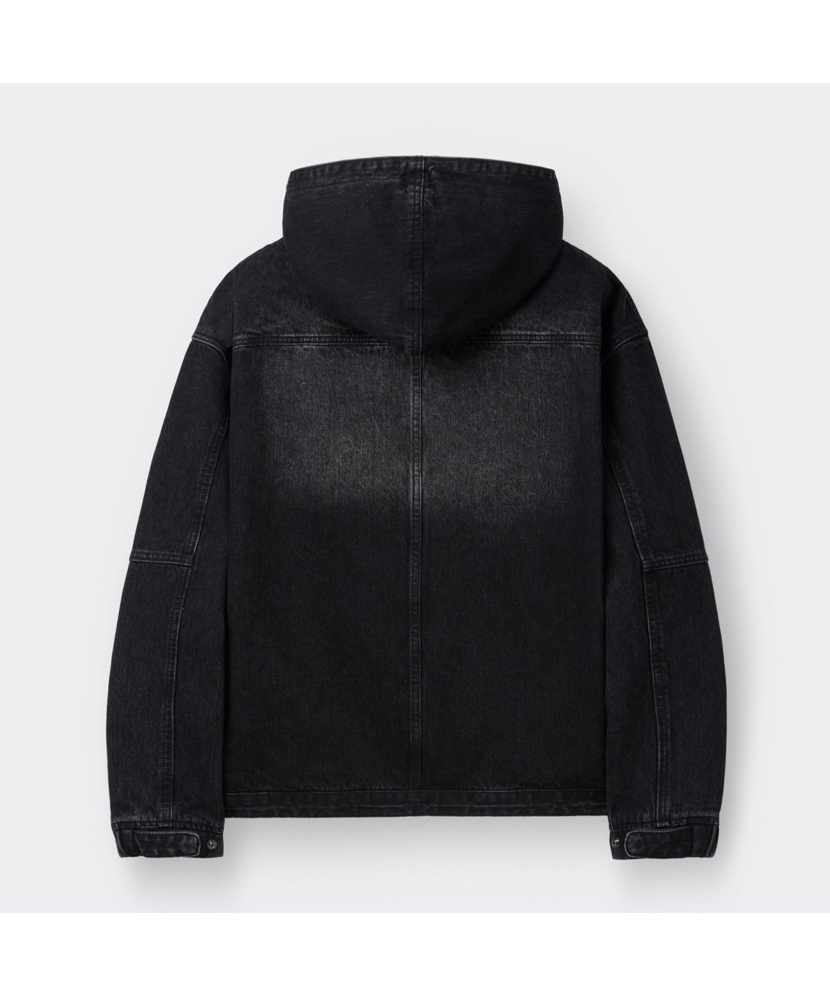 커스텀멜로우(CUSTOMELLOW) Black Denim Hood Jacket CWUAS26281BKX