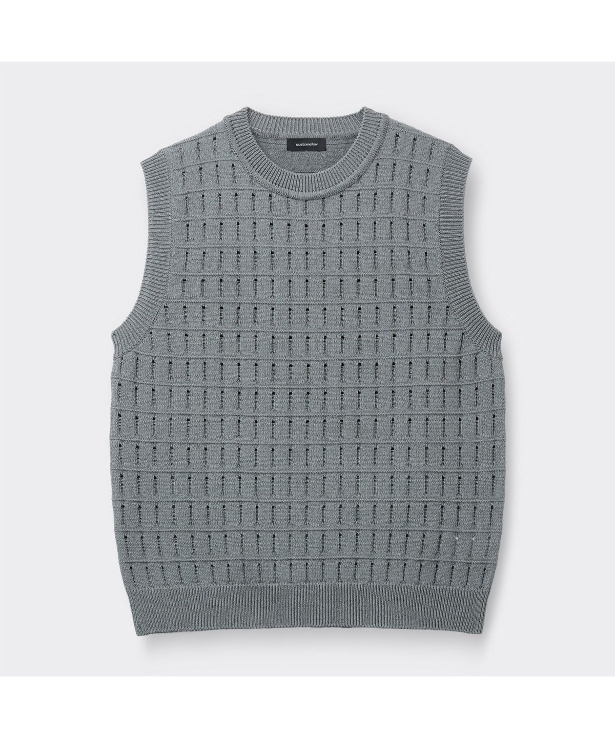 커스텀멜로우(CUSTOMELLOW) Grey Knit Vest CWWAM26401GYX