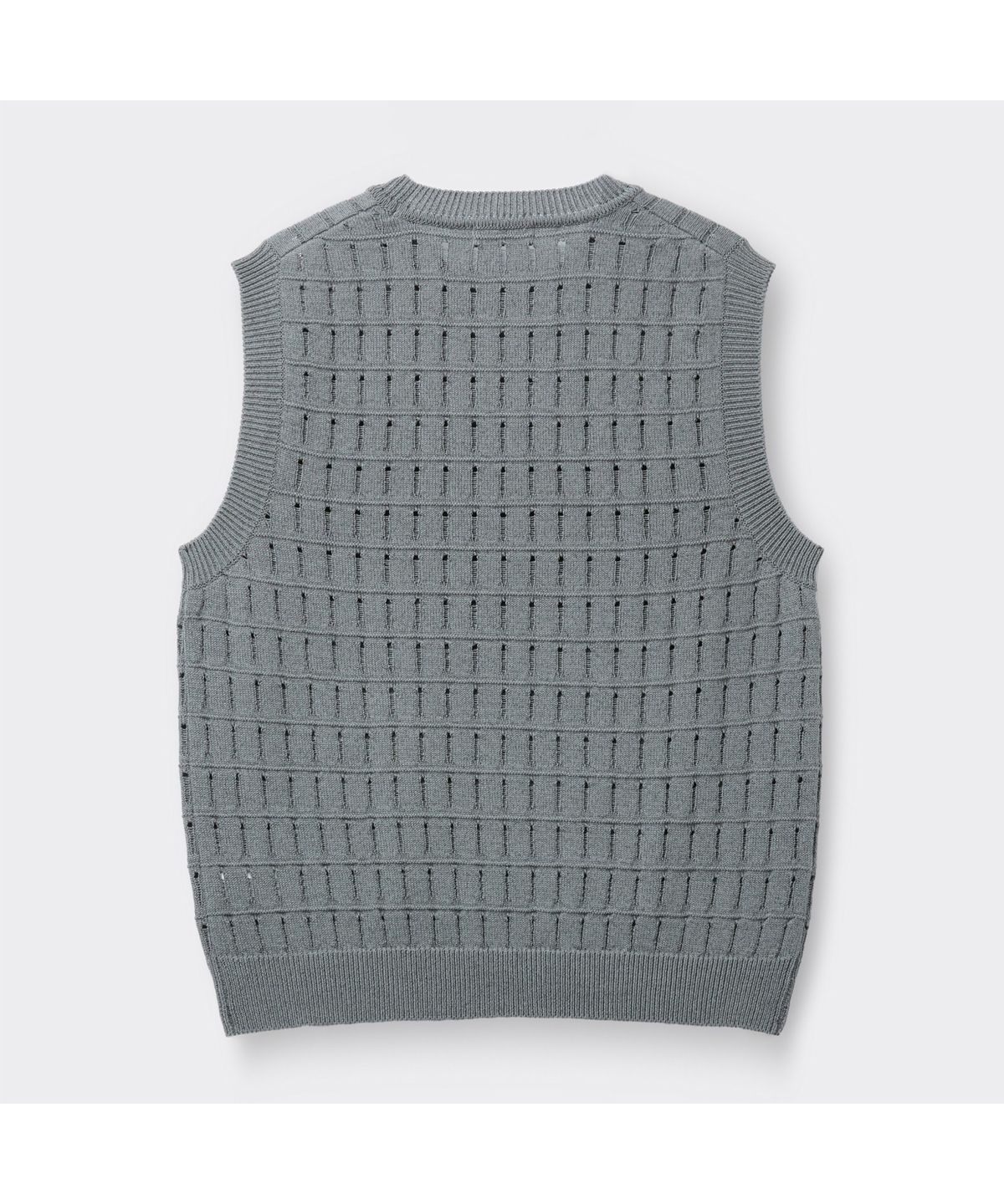 커스텀멜로우(CUSTOMELLOW) Grey Knit Vest CWWAM26401GYX