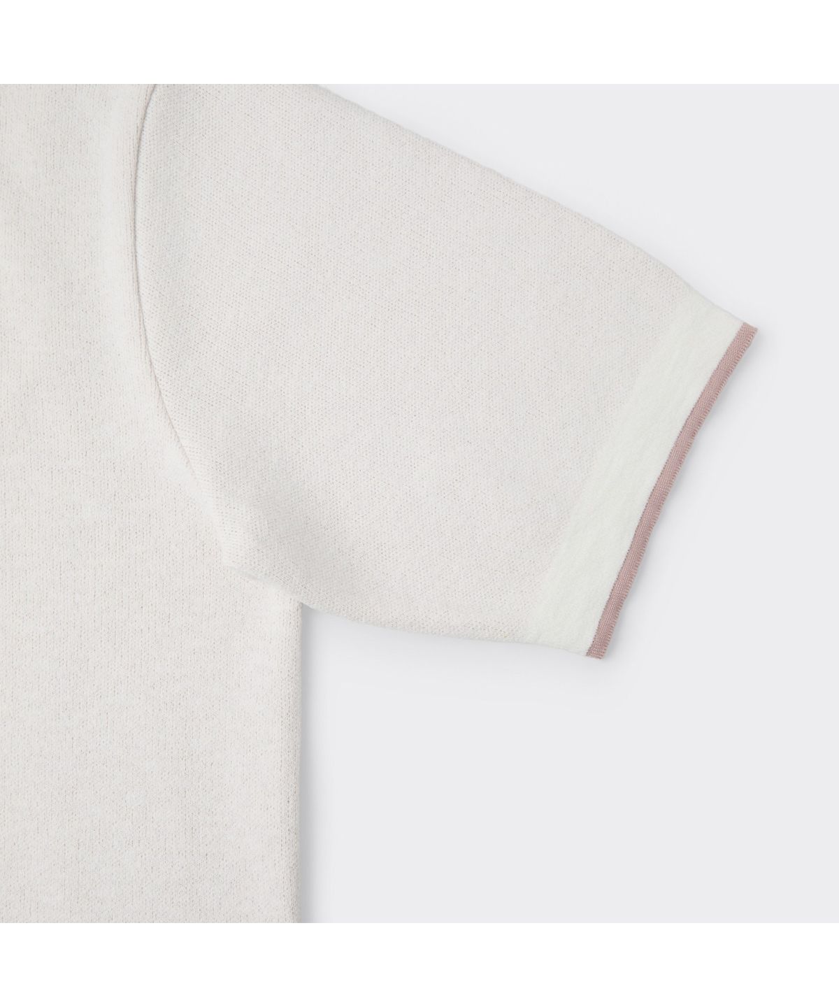 커스텀멜로우(CUSTOMELLOW) Pink Two-Tone Half Round Neck Sweater CWWAM26422PIX