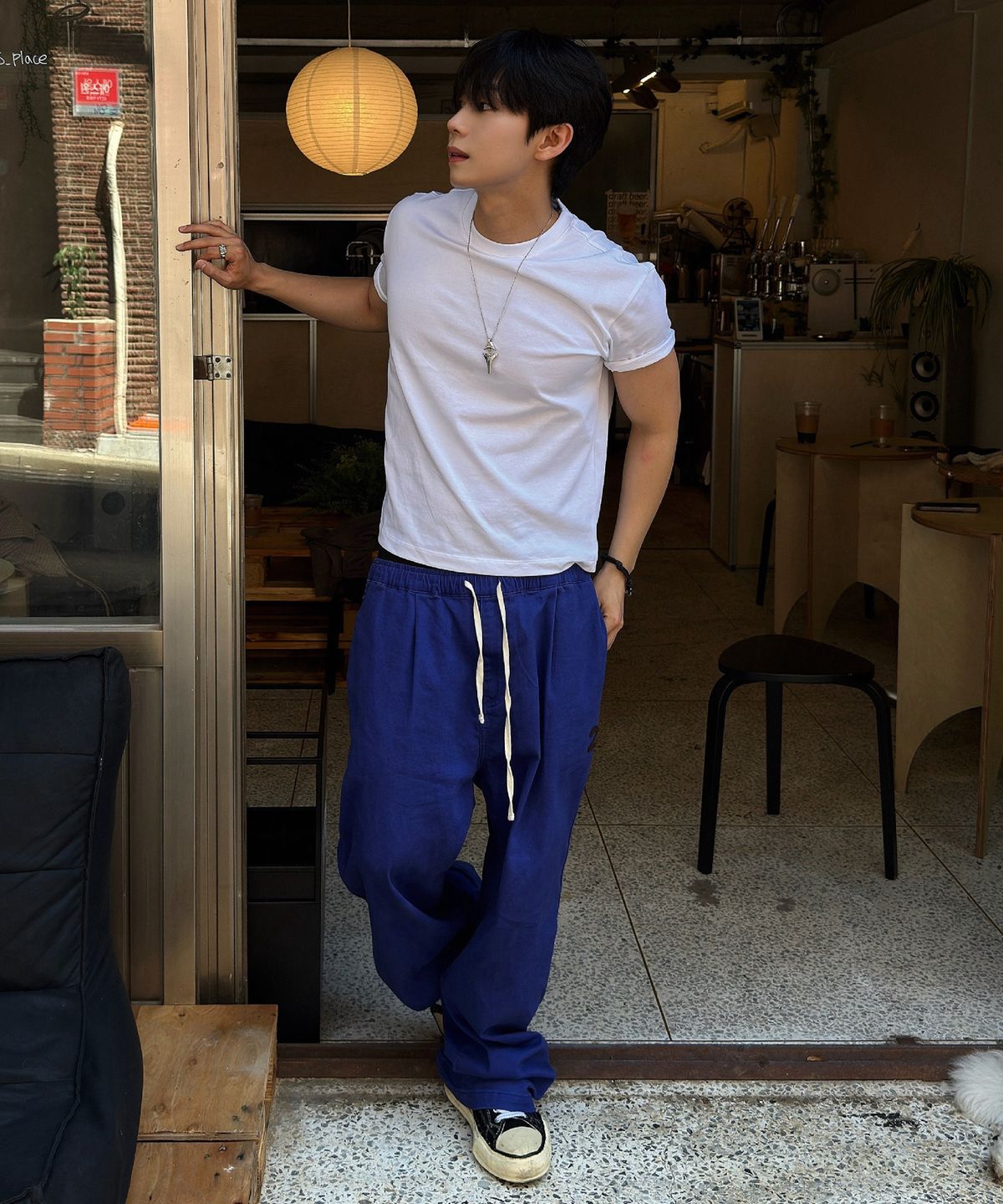 마인드브릿지(MINDBRIDGE) 크롭 오버핏 데일리 반팔 티셔츠 - 3color