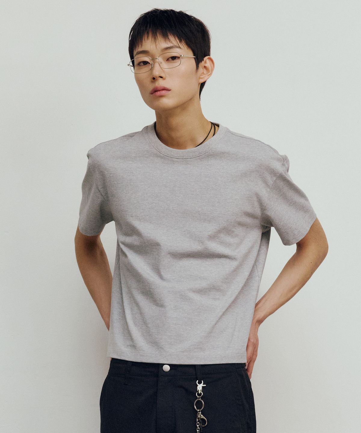마인드브릿지(MINDBRIDGE) [SET][헨리넥or크롭]데일리 반팔 티셔츠 - 3color