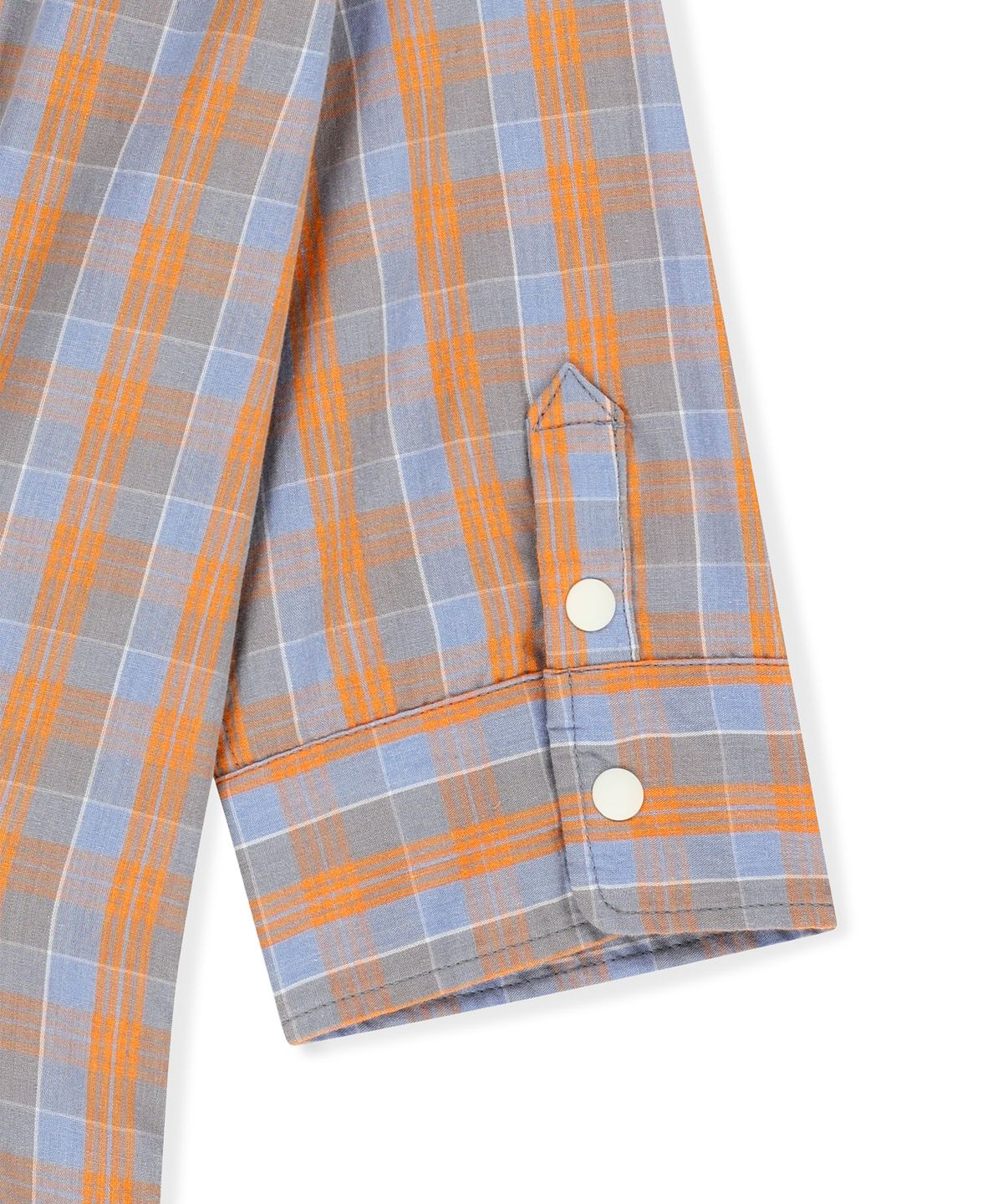 썬러브투어(SUNLOVETOUR) W Plaid 3/4 Sleeve Shirt Orange