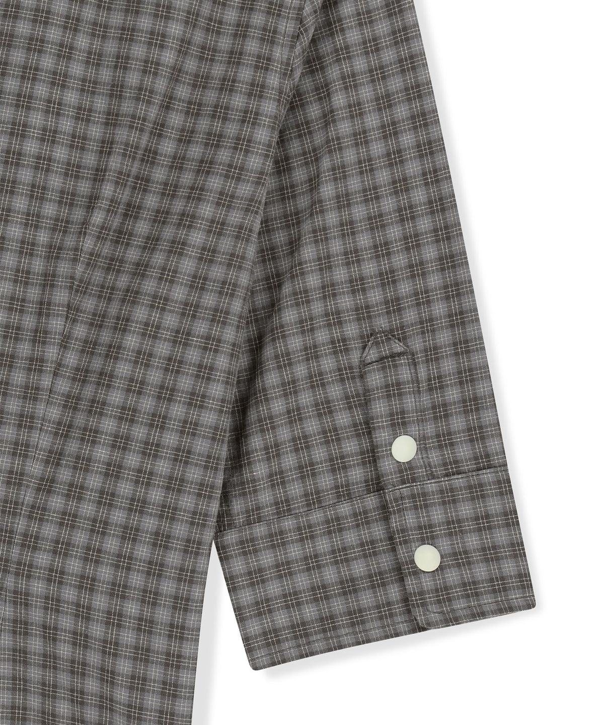 썬러브투어(SUNLOVETOUR) W Plaid 3/4 Sleeve Shirt Grey