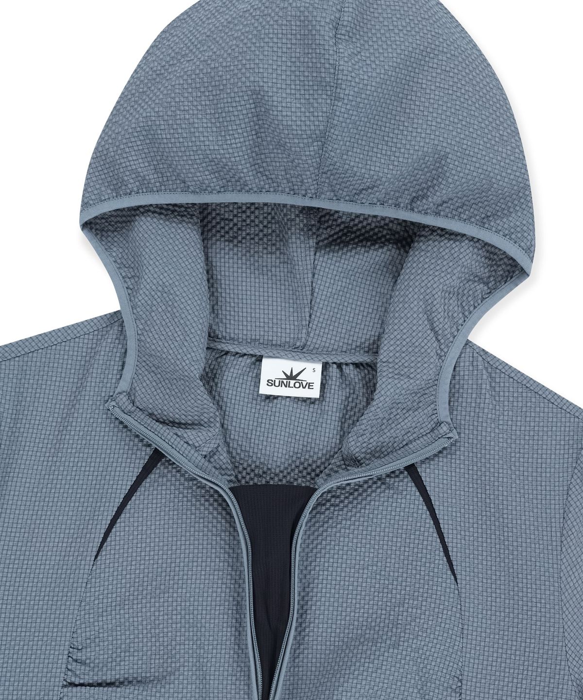 썬러브투어(SUNLOVETOUR) W Soar Half Zip Hooded Top Blue