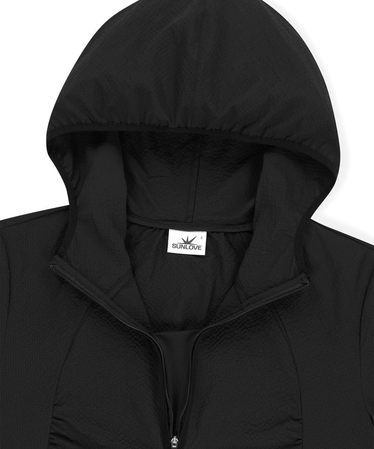 썬러브투어(SUNLOVETOUR) W Soar Half Zip Hooded Top Black