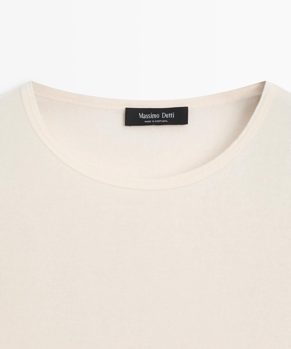 마시모두띠(MASSIMO DUTTI) 코튼 블렌드 티셔츠