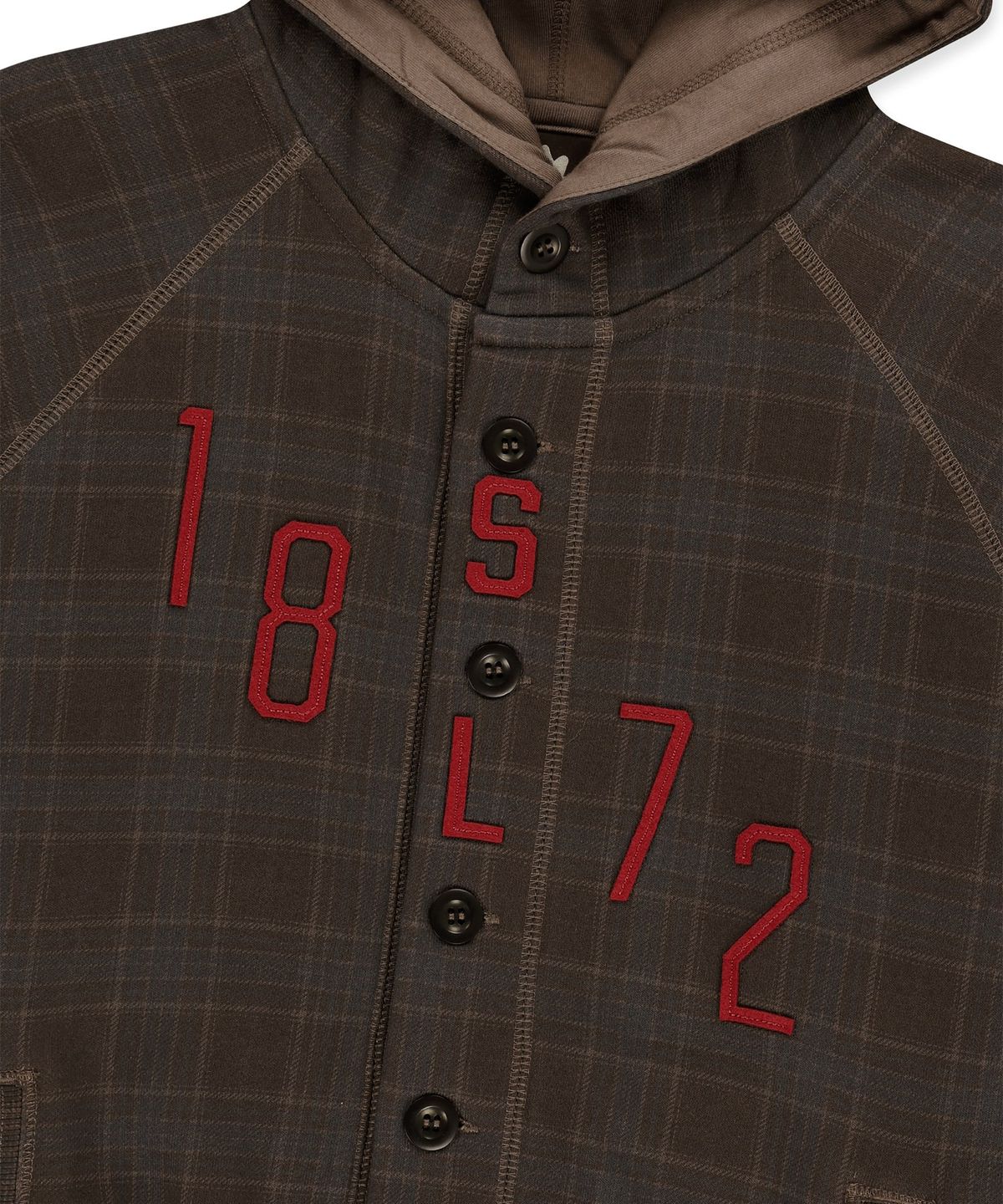 썬러브투어(SUNLOVETOUR) W 1872 Button Up Hoodie Brown