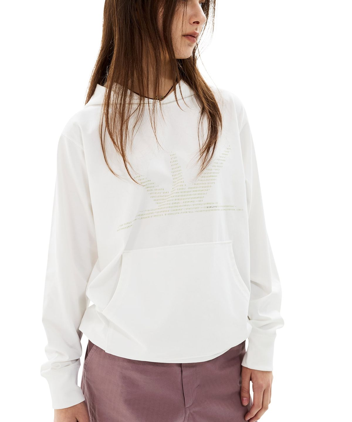 썬러브투어(SUNLOVETOUR) ASCII Daybreak LS Hooded Tee White