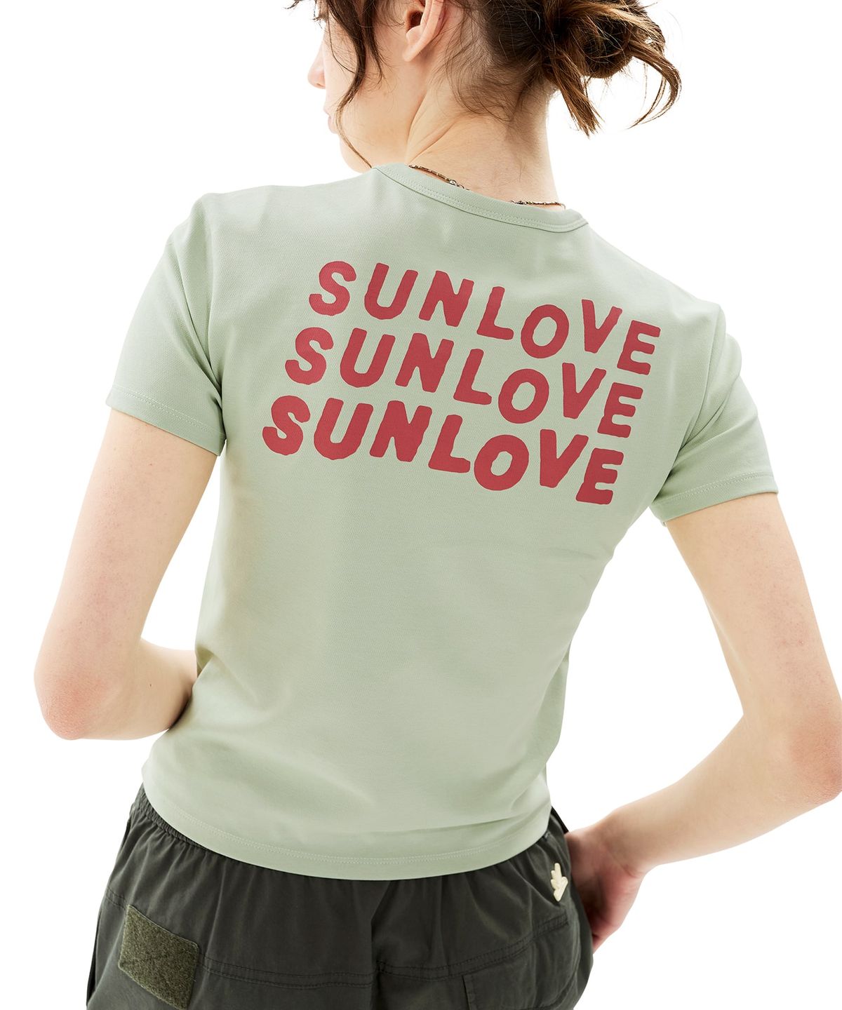 썬러브투어(SUNLOVETOUR) W Love Your Sunshine Tee Light Sage