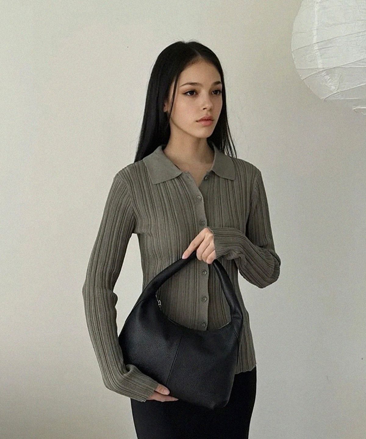 모베트(MOBETT) Beplein 소프트 레더 토트백 - 블랙