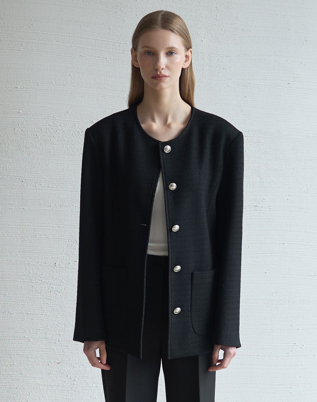 누토프(NUTOFFE) Mood Tweed Jacket_Black