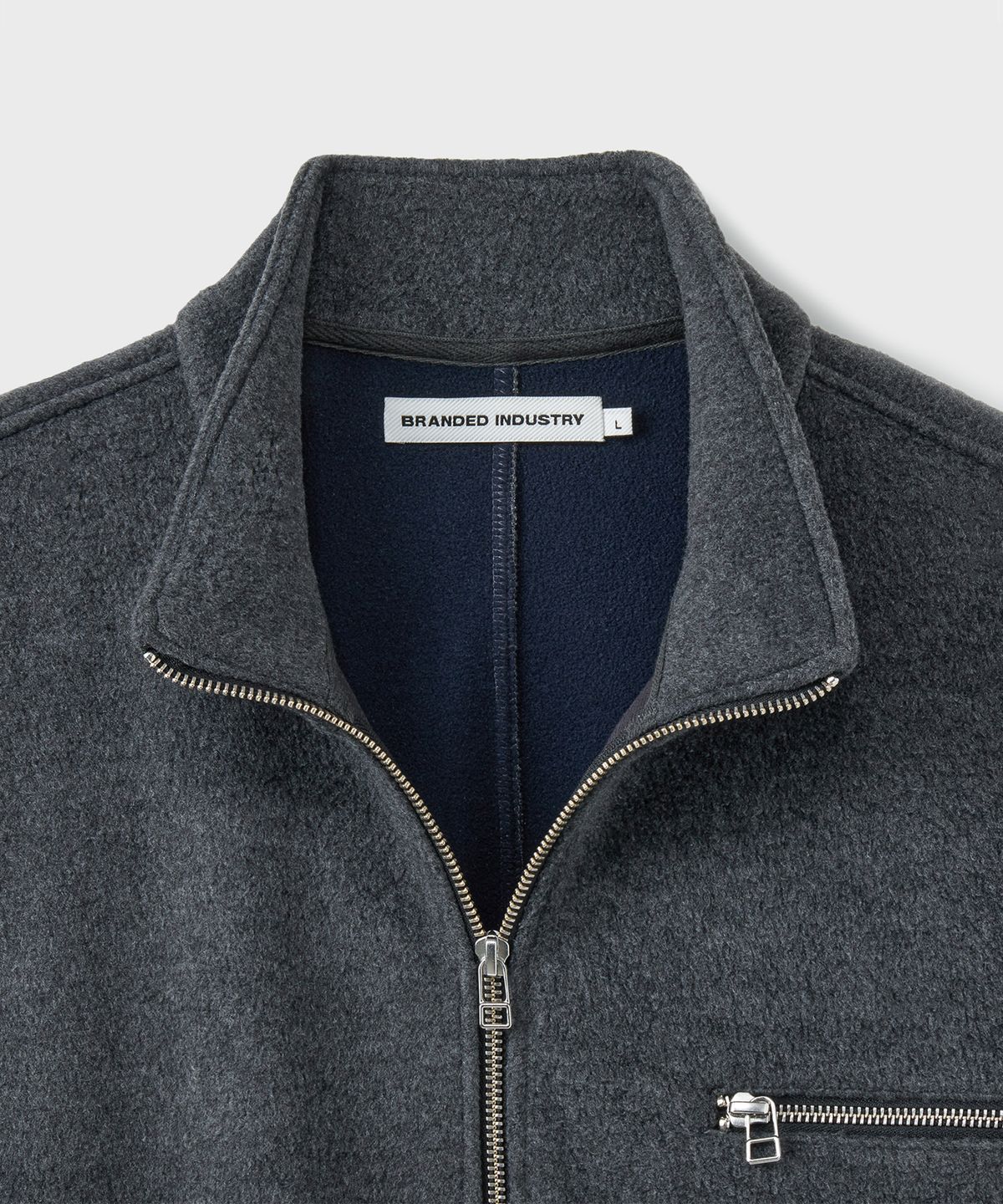 브랜디드(BRANDED) CITY FLEECE ZIP-UP JACKET [CHARCOAL]