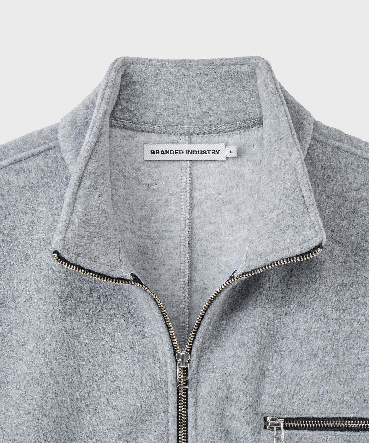 브랜디드(BRANDED) CITY FLEECE ZIP-UP JACKET [MELANGE GRAY]