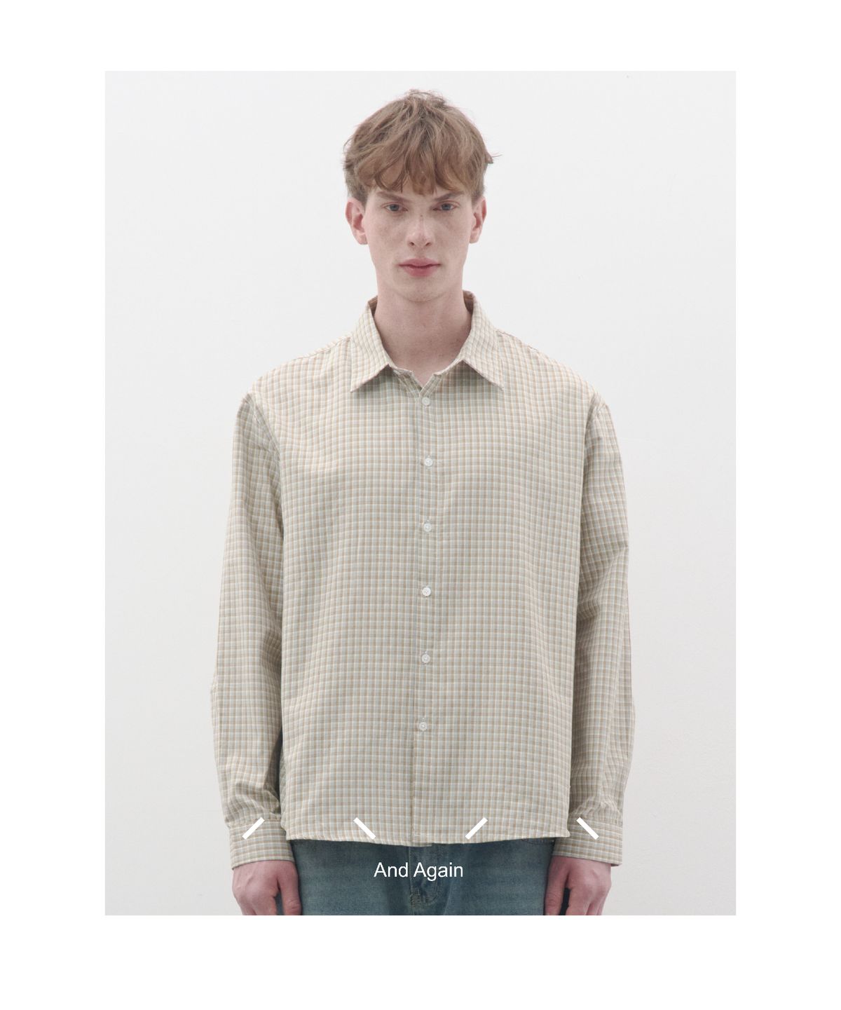 앤드어게인(ANDAGAIN) 빈티지 모엔 체크 셔츠