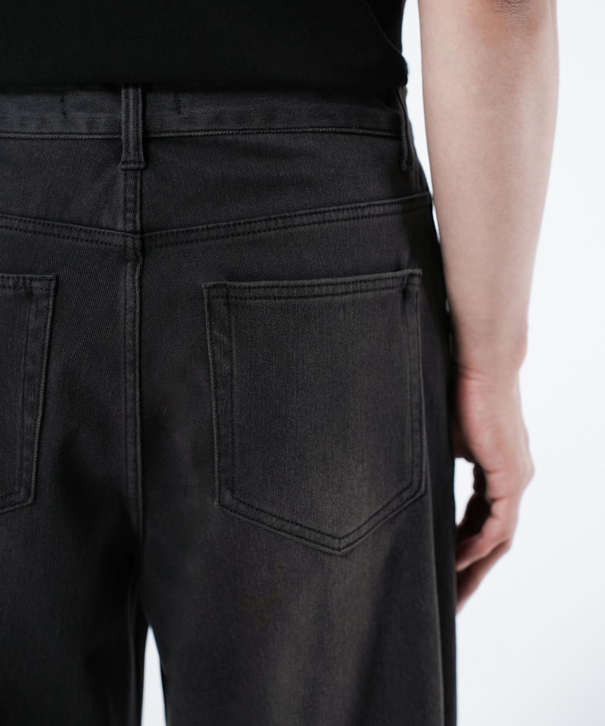 브랜디드(BRANDED) WIDE DENIM SWEAT PANTS [BRUSHED GRAY]