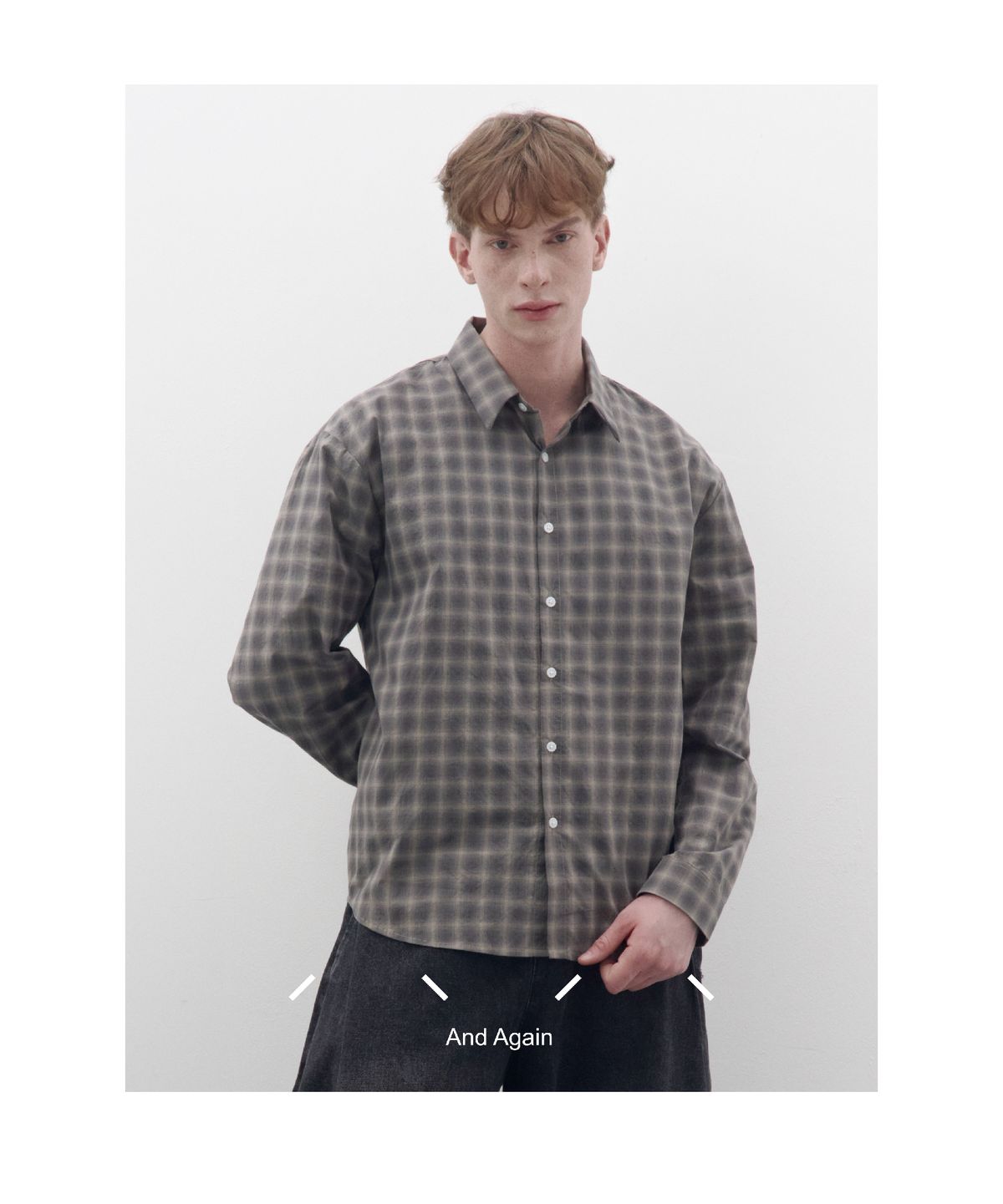 앤드어게인(ANDAGAIN) 빈티지 모로 체크 셔츠