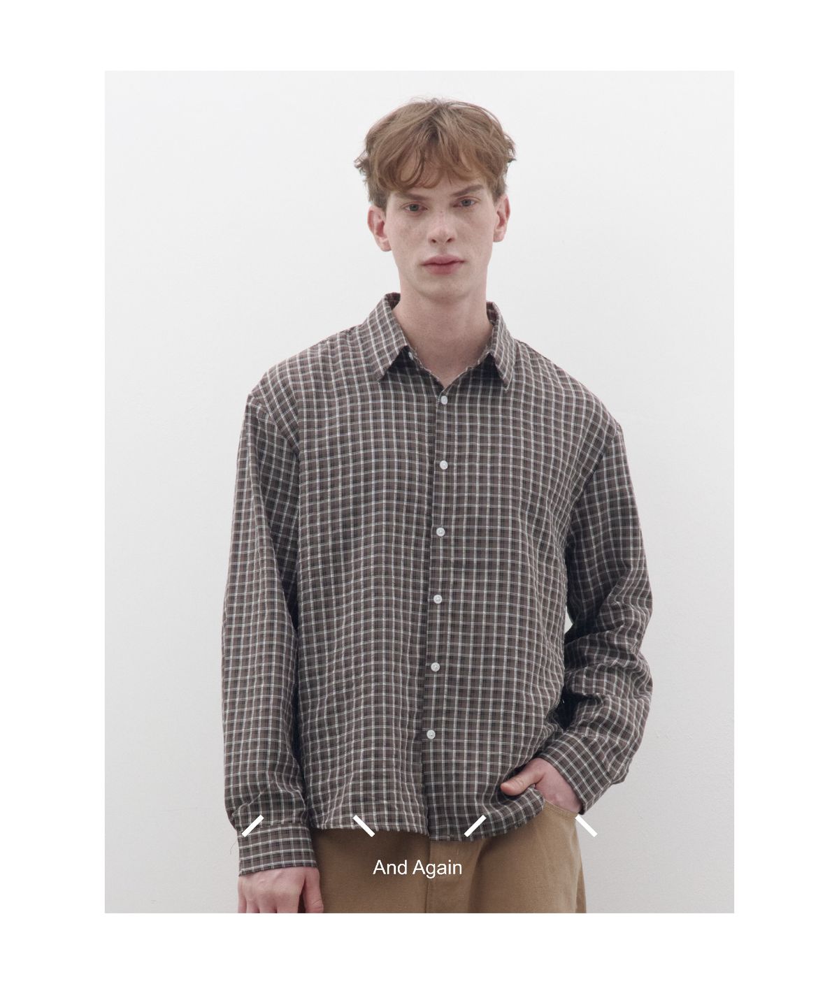 앤드어게인(ANDAGAIN) 빈티지 하로 체크 셔츠