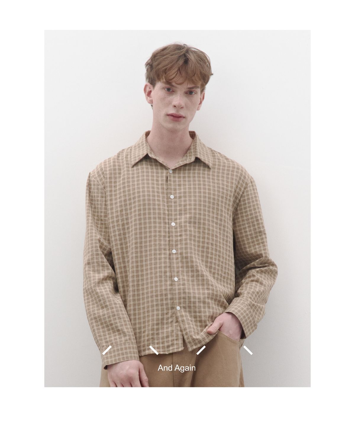앤드어게인(ANDAGAIN) 빈티지 하로 체크 셔츠