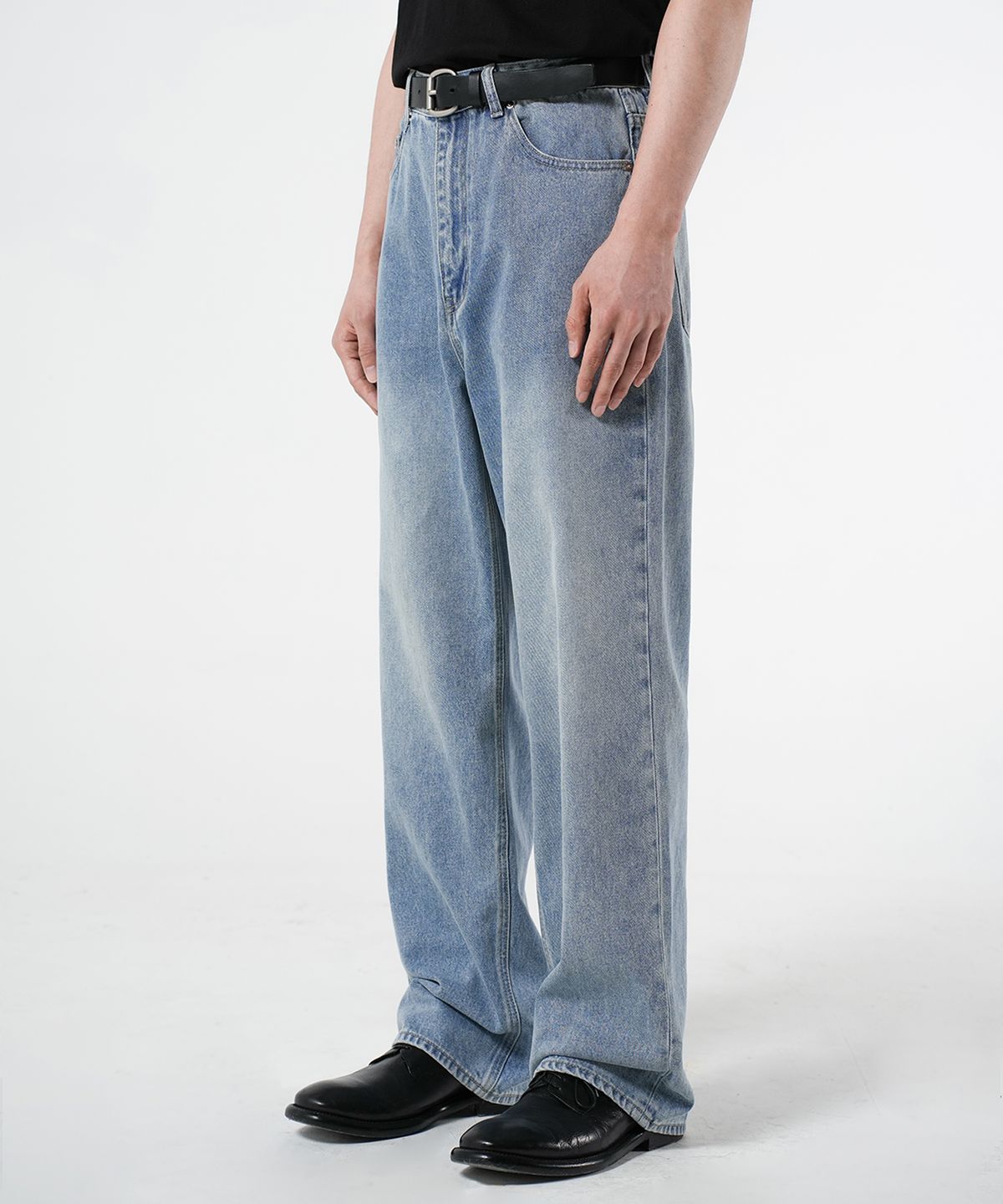 브랜디드(BRANDED) EXTRA WIDE DENIM PANTS [LIGHT BLUE]