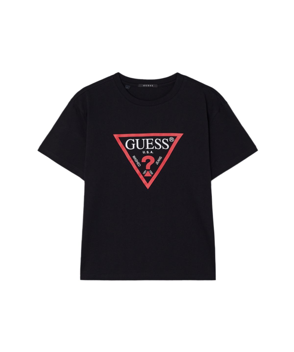 게스(GUESS) [CORE] 3color 유니 오리지널 삼각 반팔 티셔츠 MQ2K9405