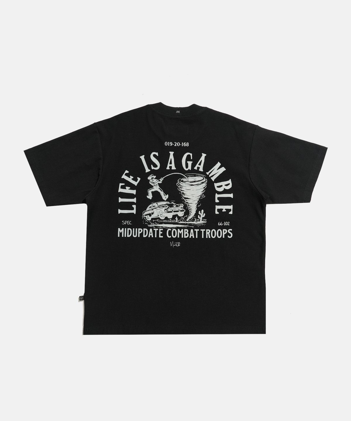 미드업데이트(MIDUPDATE) Mud gambling T shirts Black