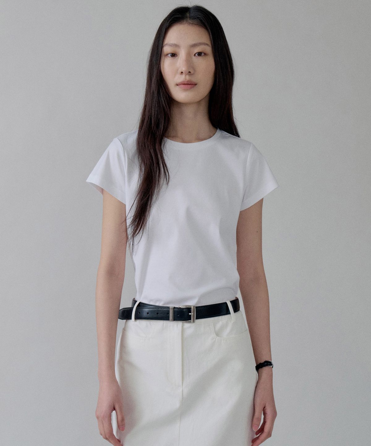 스텝어라운드(STEP AROUND) Classic Wide Leather Belt_BLACK