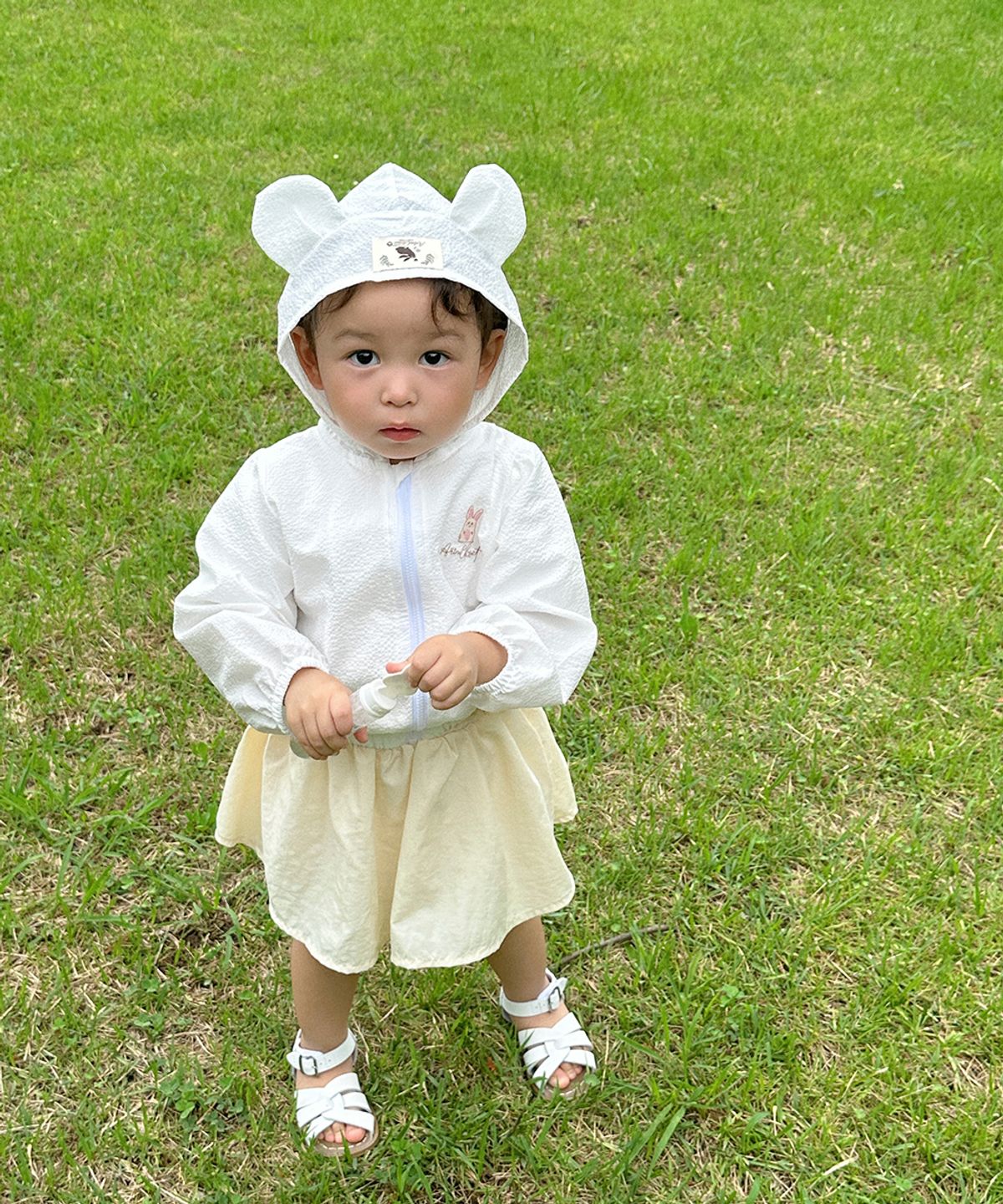 아림클로젯(ARIMCLOSET) 살랑이는 바람이 귀여운 아기곰이랑 인사해요 - 아기 바람막이