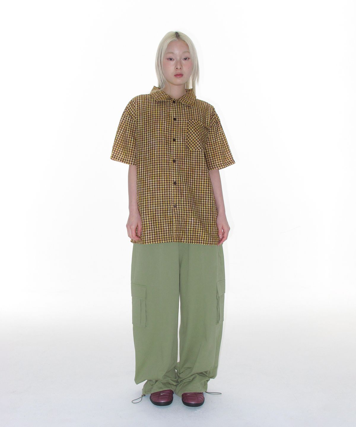 아메스 월드와이드(AMES-WORLDWIDE) OVER FIT CARGO PANTS KHAKI