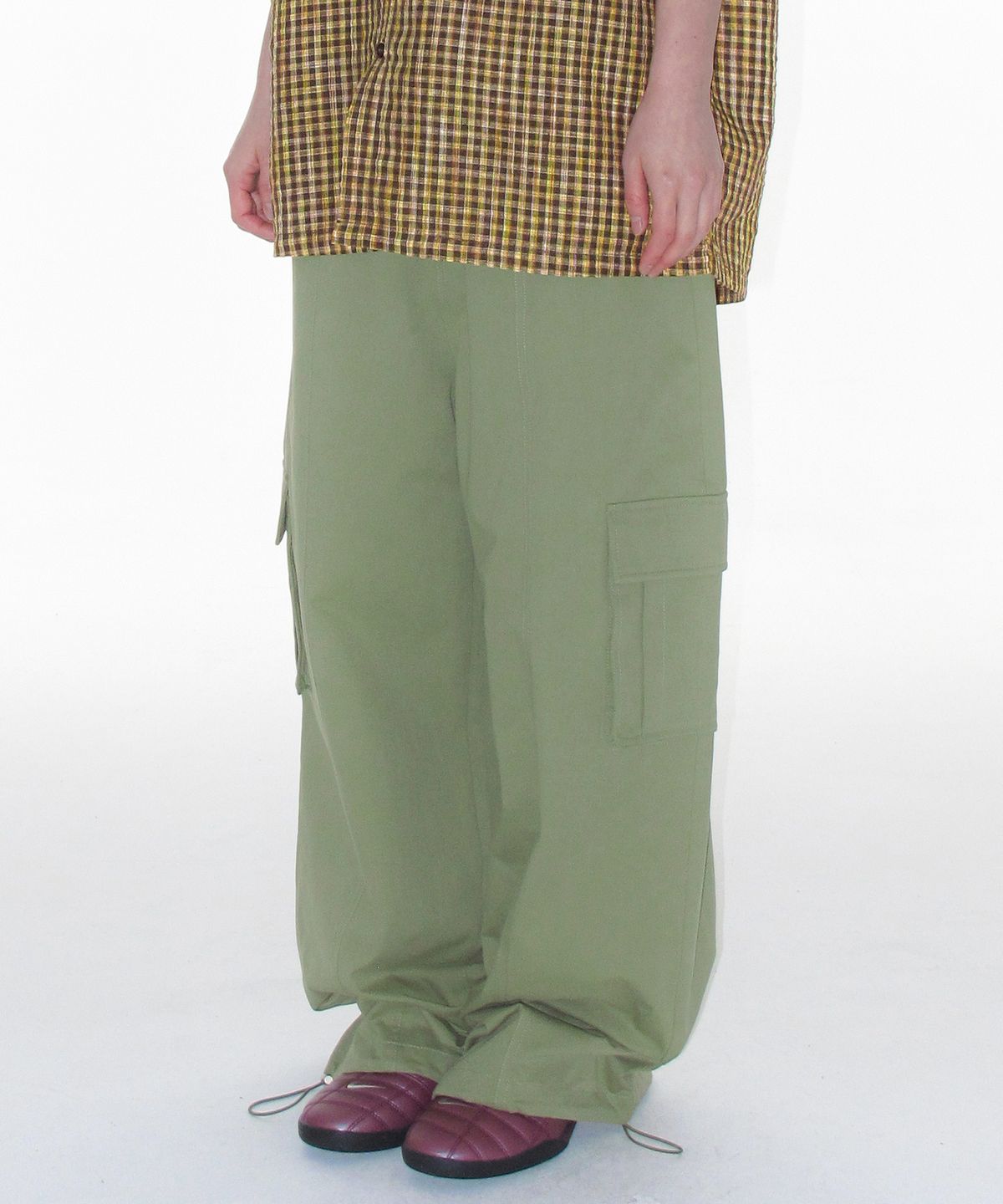 아메스 월드와이드(AMES-WORLDWIDE) OVER FIT CARGO PANTS KHAKI