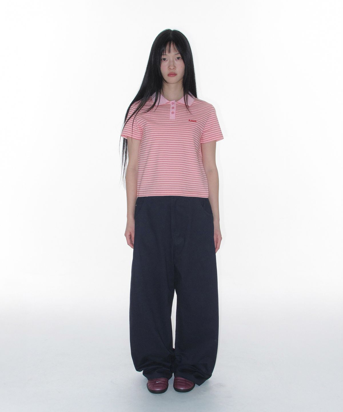 아메스 월드와이드(AMES-WORLDWIDE) 52 WIDE COTTON PANTS NAVY