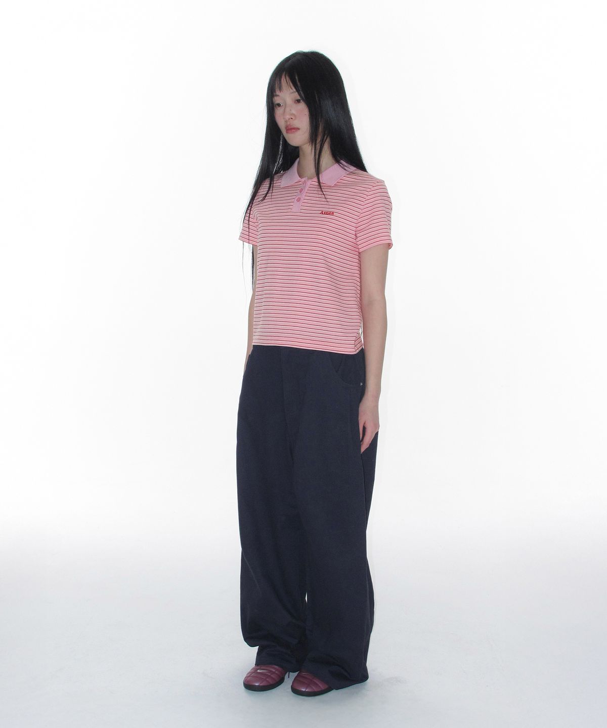 아메스 월드와이드(AMES-WORLDWIDE) 52 WIDE COTTON PANTS NAVY