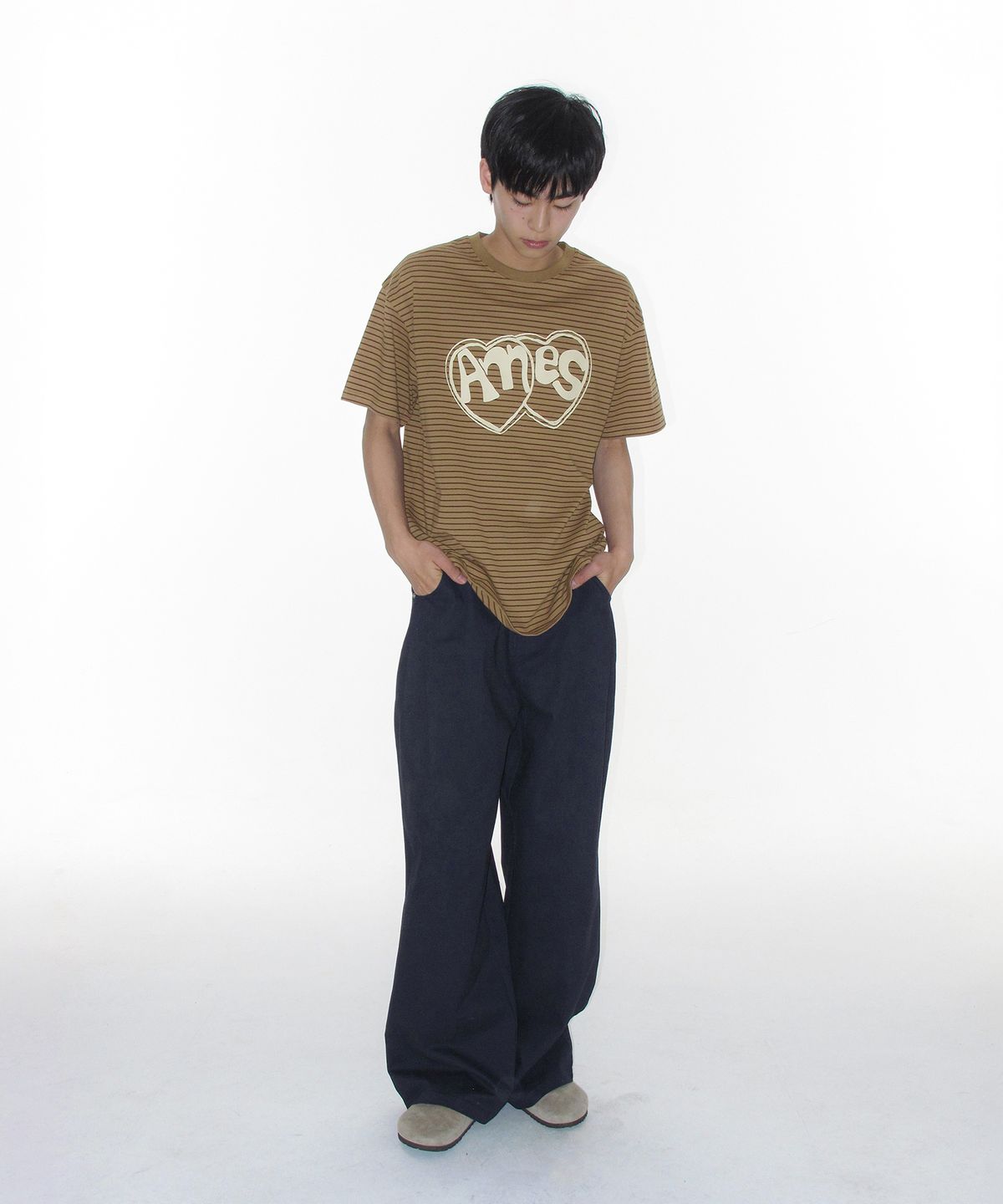 아메스 월드와이드(AMES-WORLDWIDE) 52 WIDE COTTON PANTS NAVY