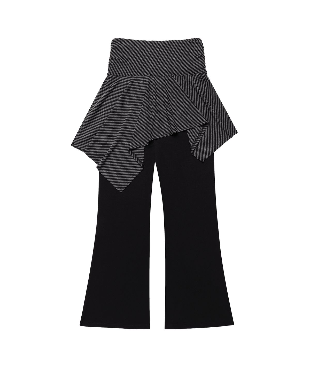 아메스 월드와이드(AMES-WORLDWIDE) UNBALANCE LAYERED SKIRT PANTS BLACK