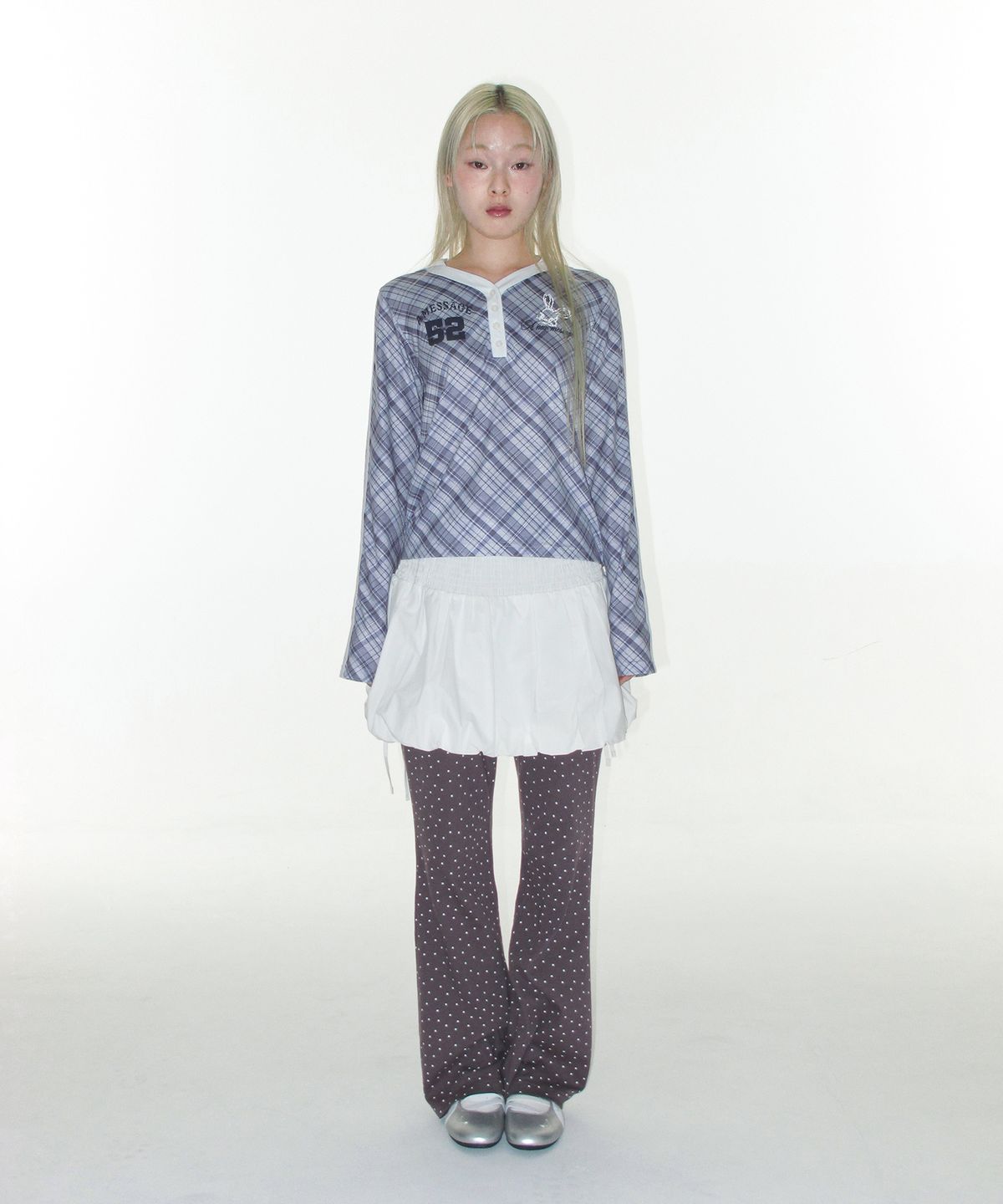 아메스 월드와이드(AMES-WORLDWIDE) TWINKLE BOOT CUT LEGGINGS PANTS CHARCOAL