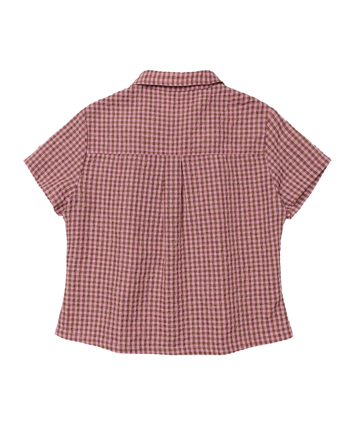아메스 월드와이드(AMES-WORLDWIDE) WRINKLED CHECK SHORT SLEEVE SHIRTS PINK