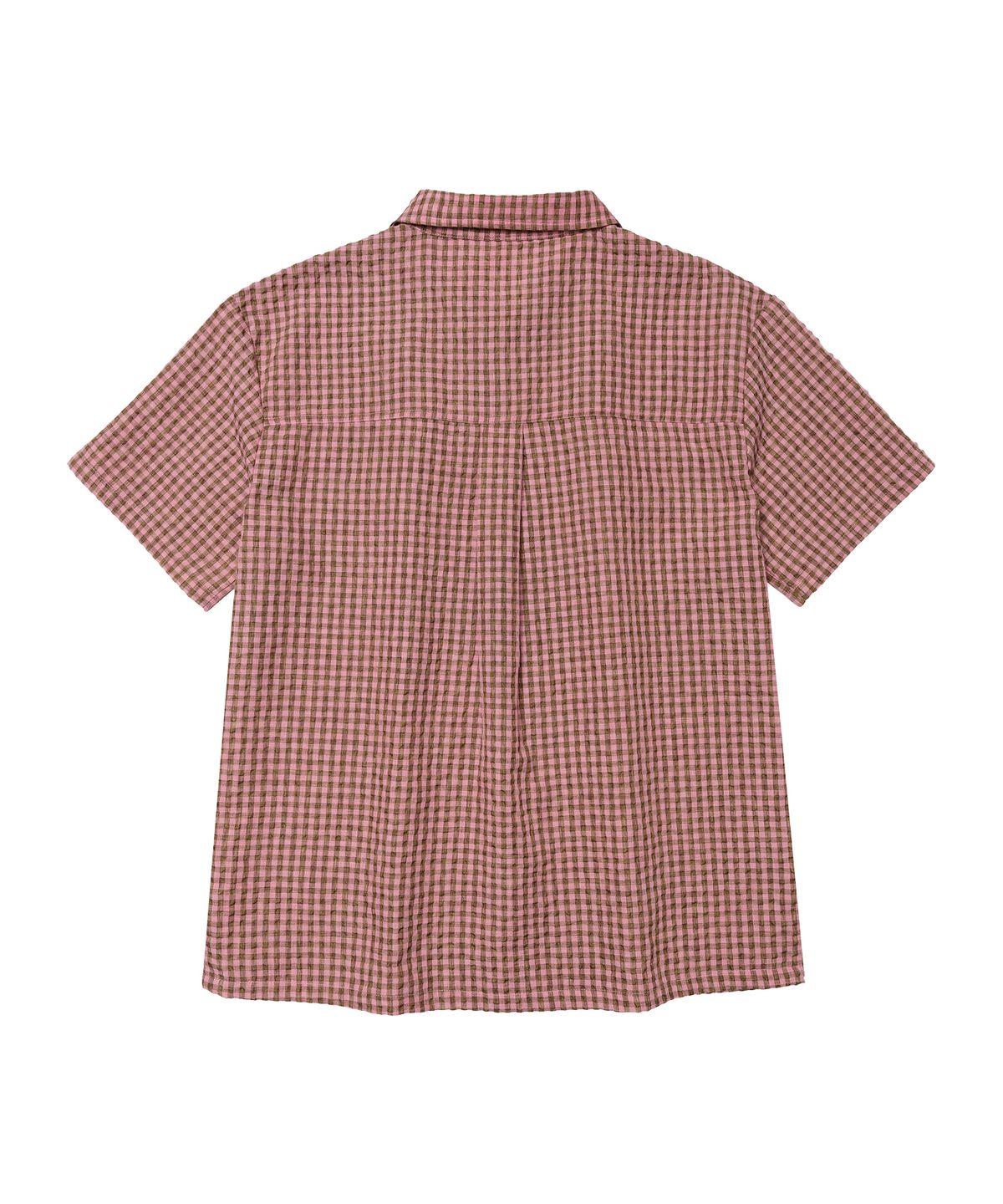 아메스 월드와이드(AMES-WORLDWIDE) WRINKLED CHECK SHORT SLEEVE SHIRTS PINK