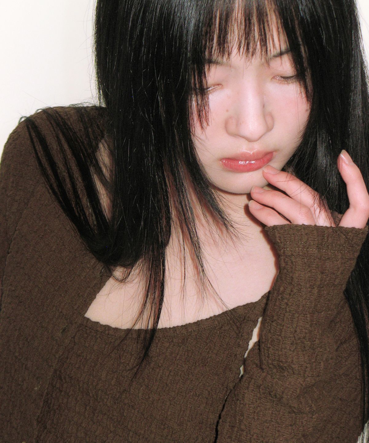 아메스 월드와이드(AMES-WORLDWIDE) WRINKLED CARDIGAN & SLEEVELESS SET-UP BROWN