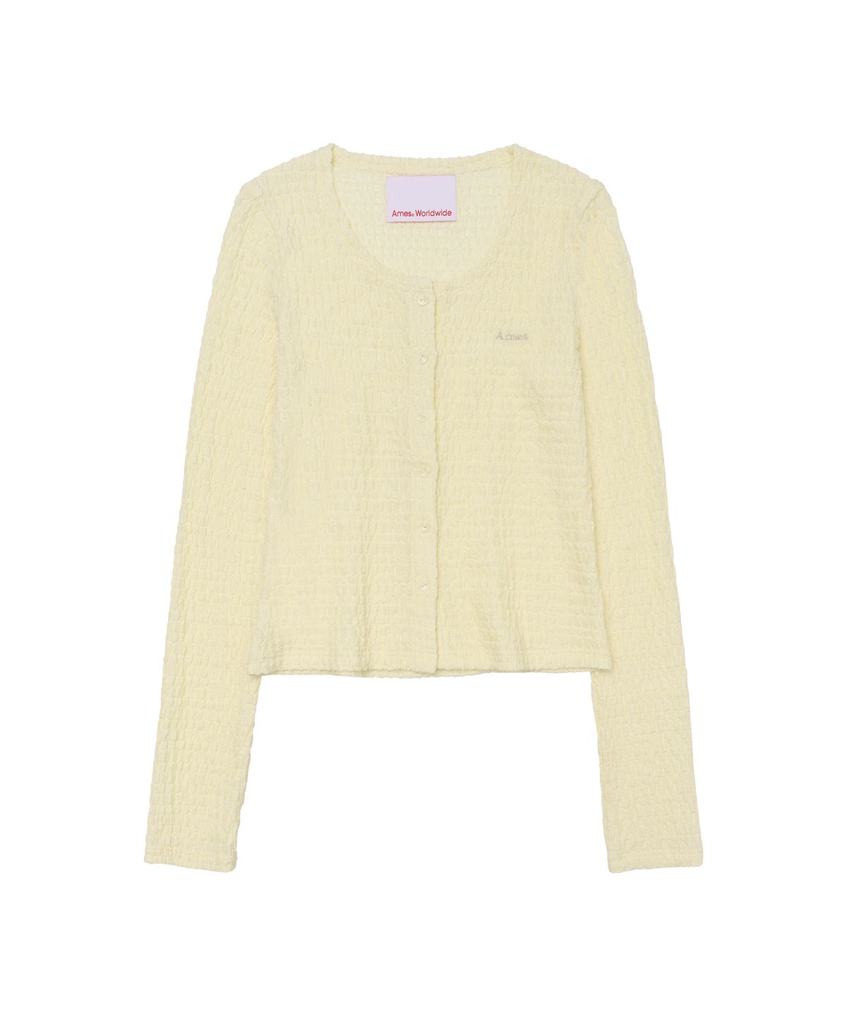 아메스 월드와이드(AMES-WORLDWIDE) WRINKLED CARDIGAN & SLEEVELESS SET-UP CREAM