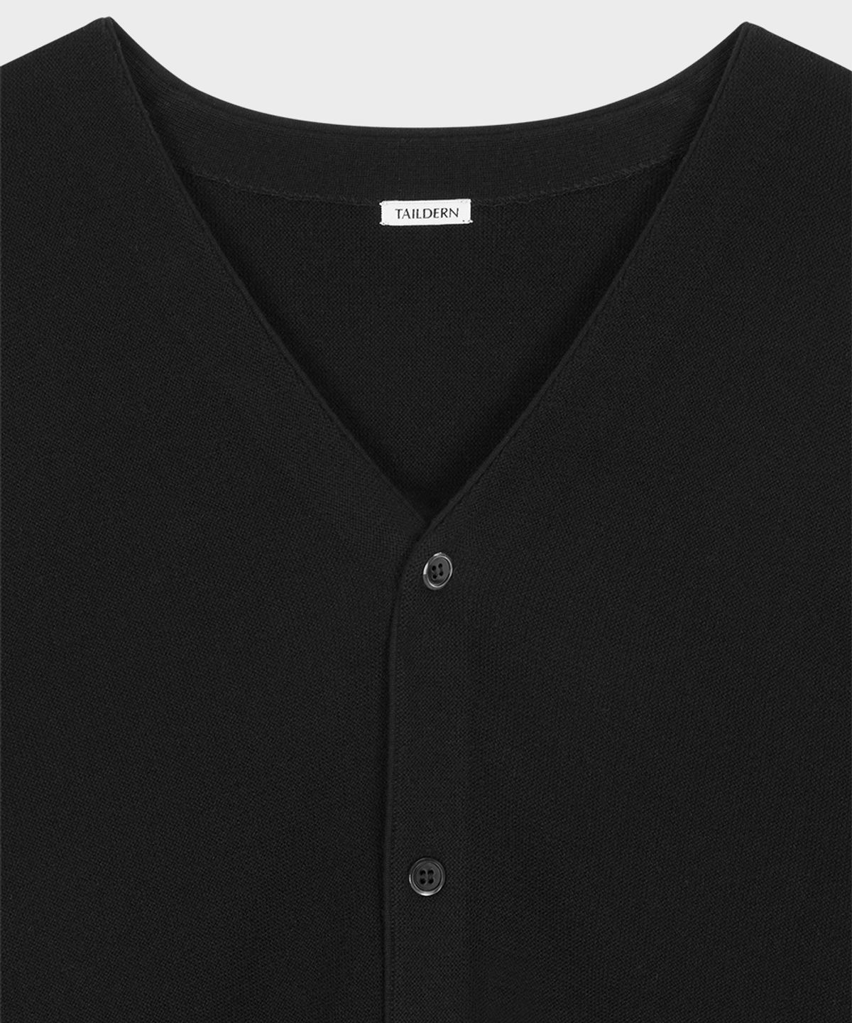 테일던(TAILDERN) Wool Cashmere V-neck Cardigan Black