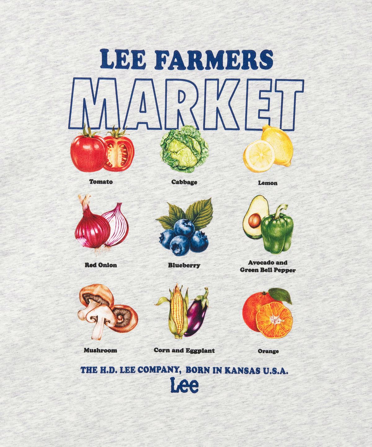 리(LEE) 우먼 베지터블 콜라주 티셔츠 라이트그레이