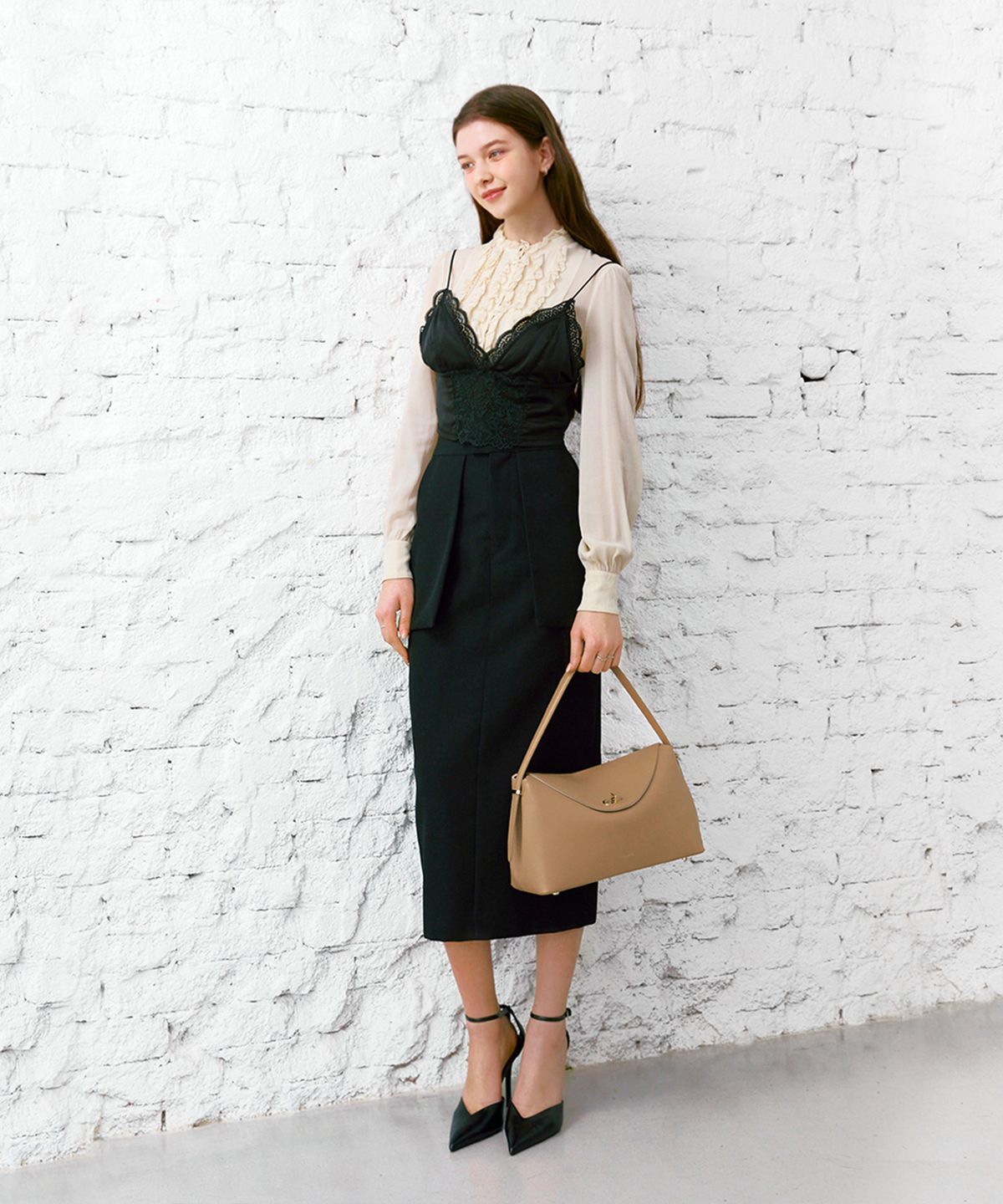 끌라베(CLAVE) 니콜 베이지 토트백 (NICOLE Beige Tote Bag)