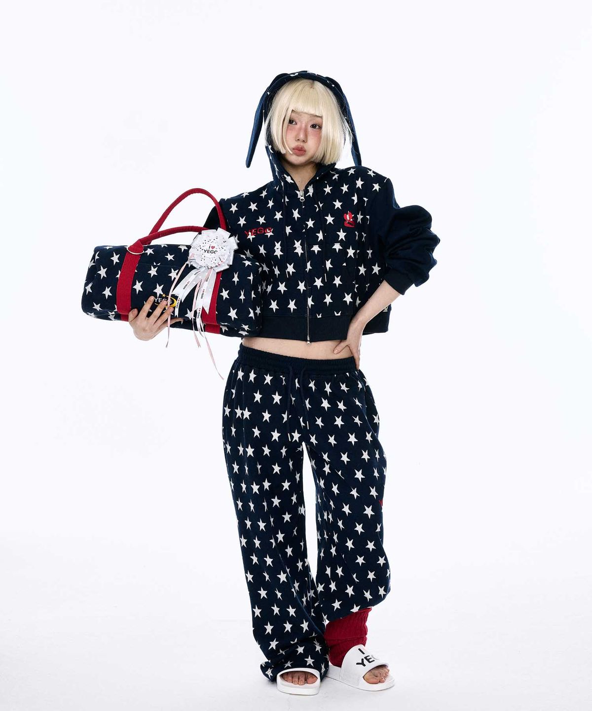 예그(YEGG) 스타 팬츠 네이비