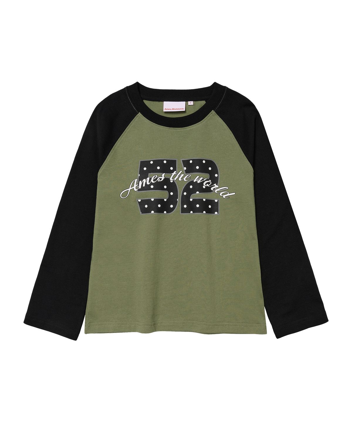 아메스 월드와이드(AMES-WORLDWIDE) DOT 52 3/4 SLEEVE RAGLAN LS TEE BLACK